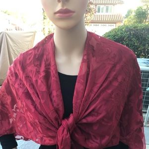 Betsey Johnson Baroque Burnout Draped Red 2 for $15